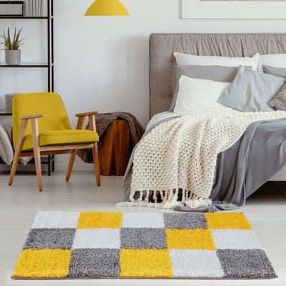 Myshaggy Geometric Yellow Rug - The Rugs - Art Fever