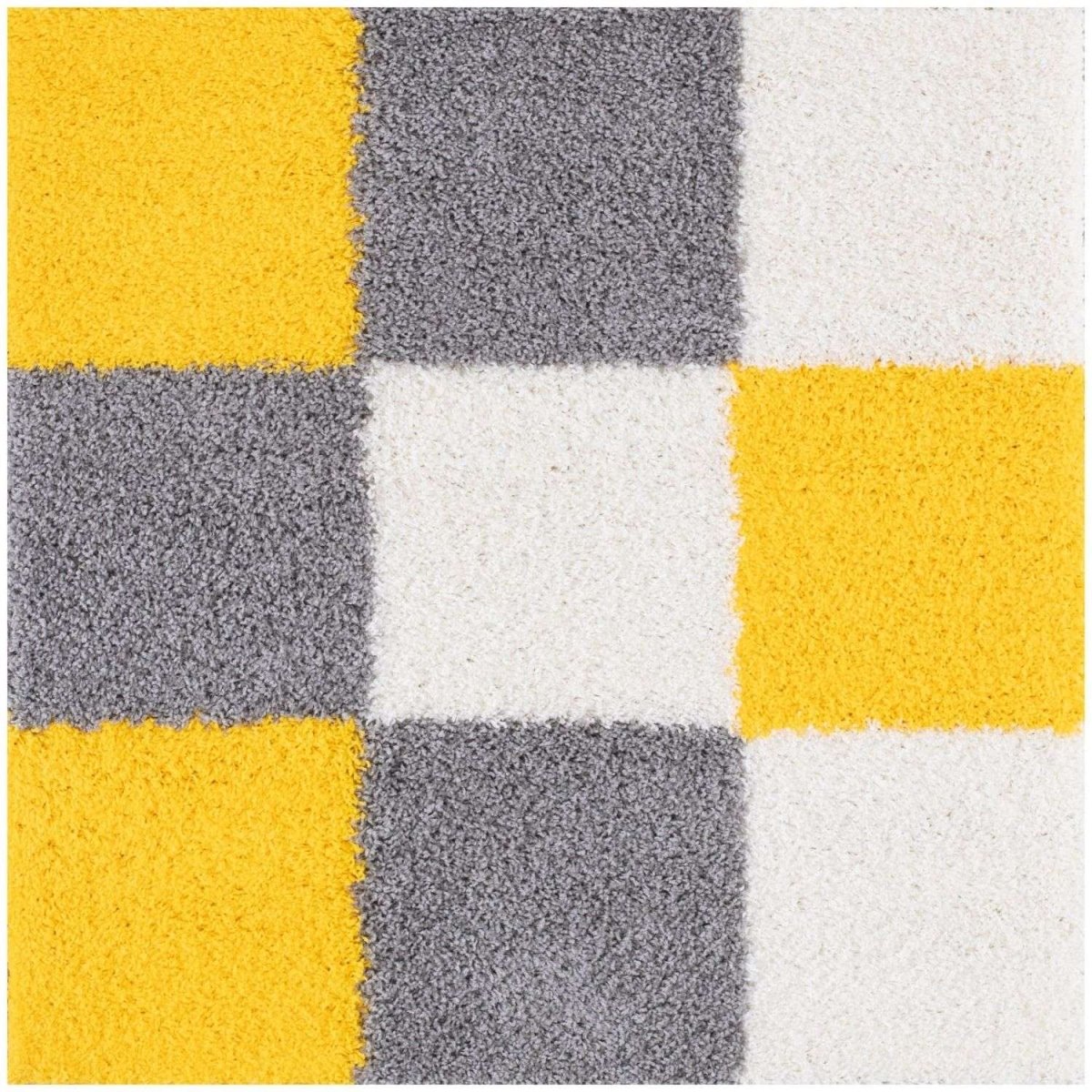 Myshaggy Geometric Yellow Rug - The Rugs - Art Fever