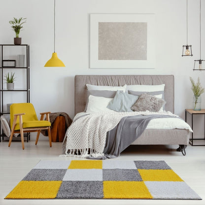 Myshaggy Geometric Yellow Rug - The Rugs - Art Fever