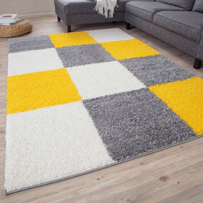 Myshaggy Geometric Yellow Rug - The Rugs - Art Fever