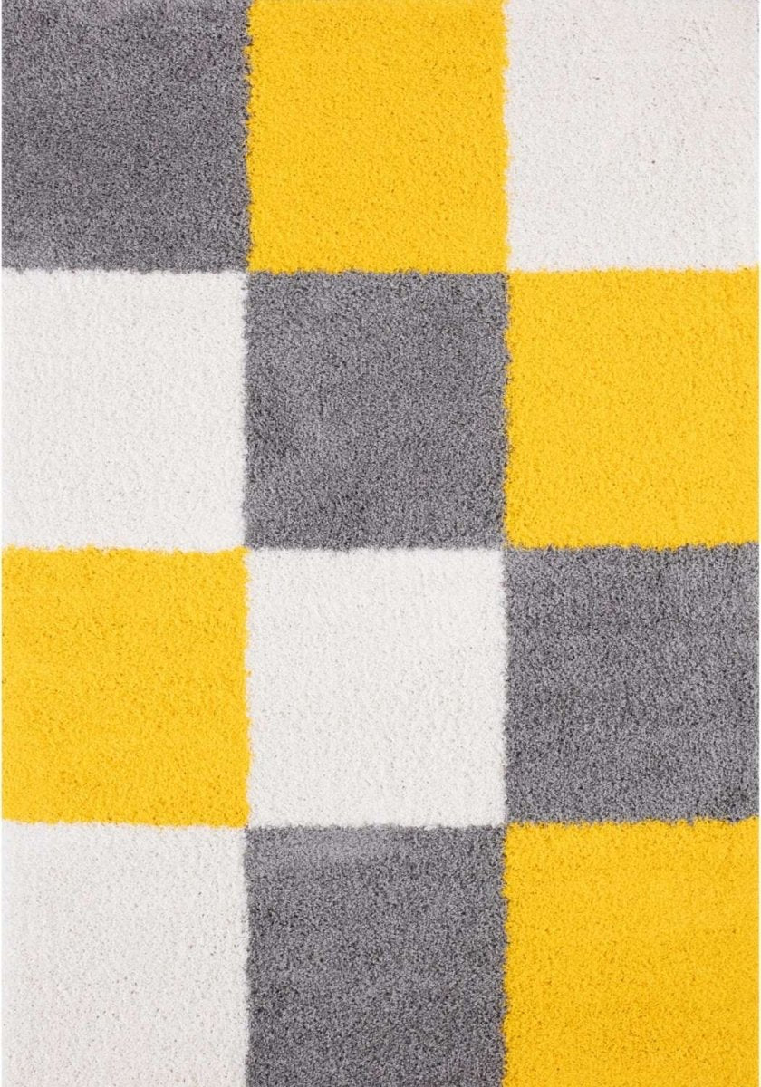 Myshaggy Geometric Yellow Rug - The Rugs - Art Fever