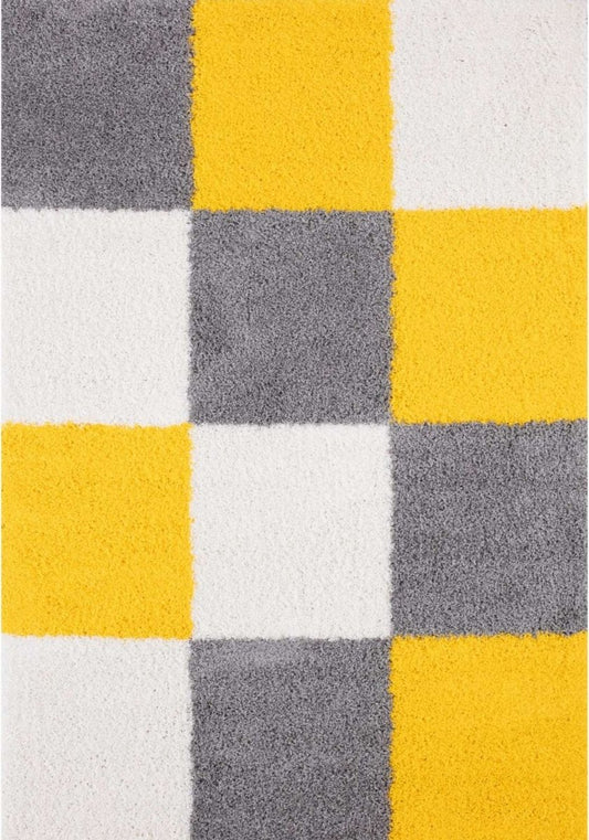 Myshaggy Geometric Yellow Rug - The Rugs - Art Fever