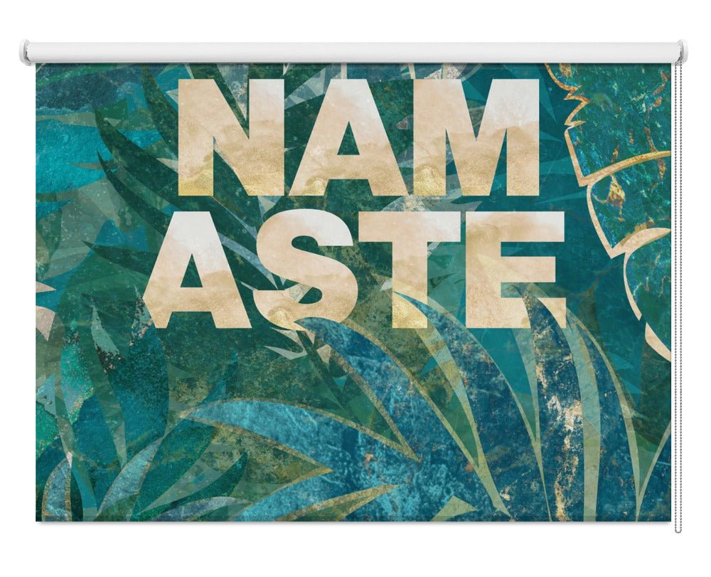 Namaste typography Printed Picture Photo Roller Blind - 1X2518182 - Art Fever - Art Fever