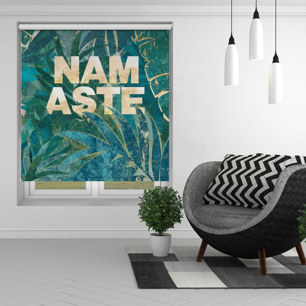 Namaste typography Printed Picture Photo Roller Blind - 1X2518182 - Art Fever - Art Fever