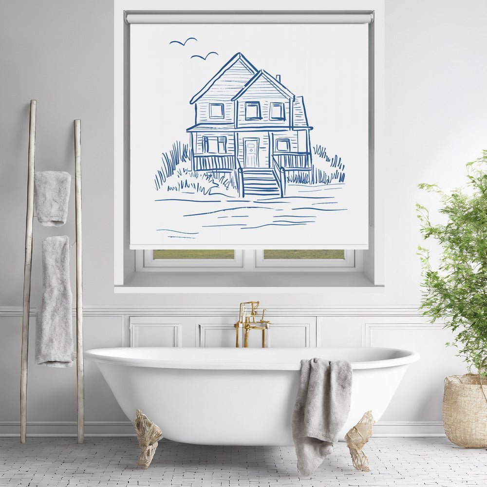 Nantucket Beachhouse Printed Picture Photo Roller Blind - 1X2798095 - Art Fever - Art Fever