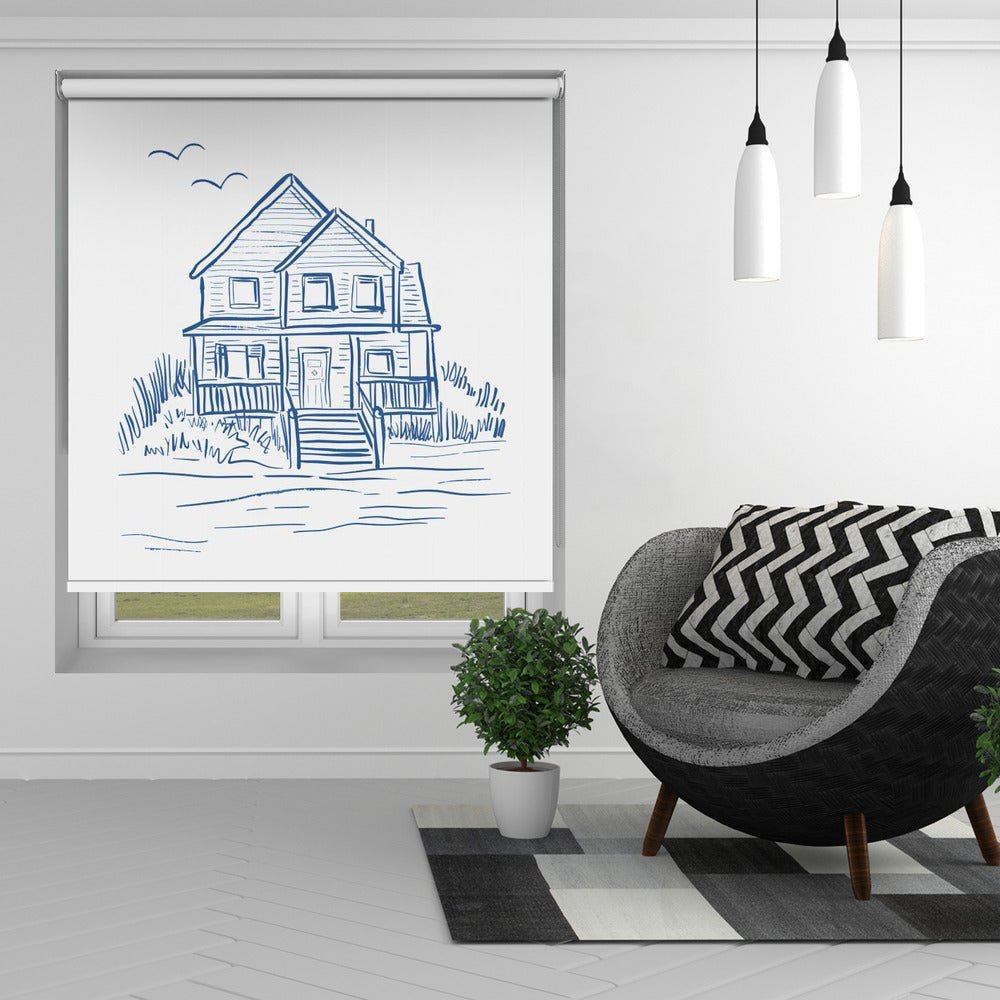 Nantucket Beachhouse Printed Picture Photo Roller Blind - 1X2798095 - Art Fever - Art Fever