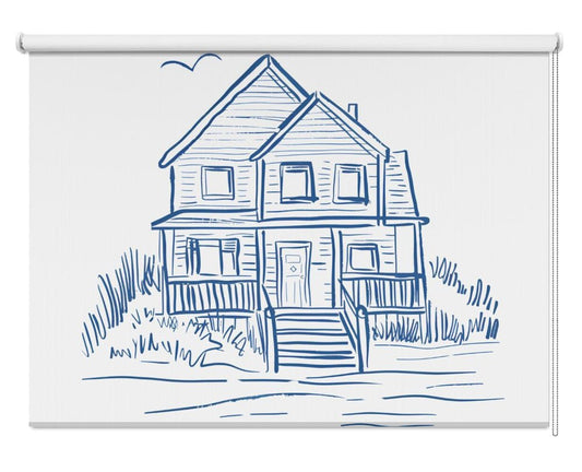 Nantucket Beachhouse Printed Picture Photo Roller Blind - 1X2798095 - Art Fever - Art Fever