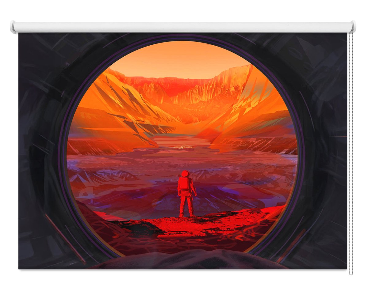 NASA Astronaut on Mars space scene Printed Picture Photo Roller Blind - RB1386) - Art Fever - Art Fever