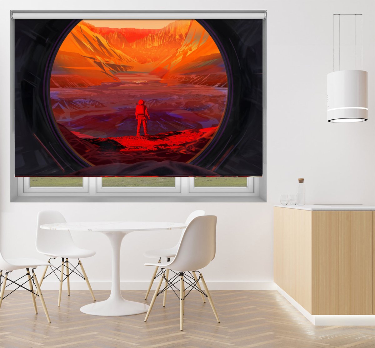 NASA Astronaut on Mars space scene Printed Picture Photo Roller Blind - RB1386) - Art Fever - Art Fever
