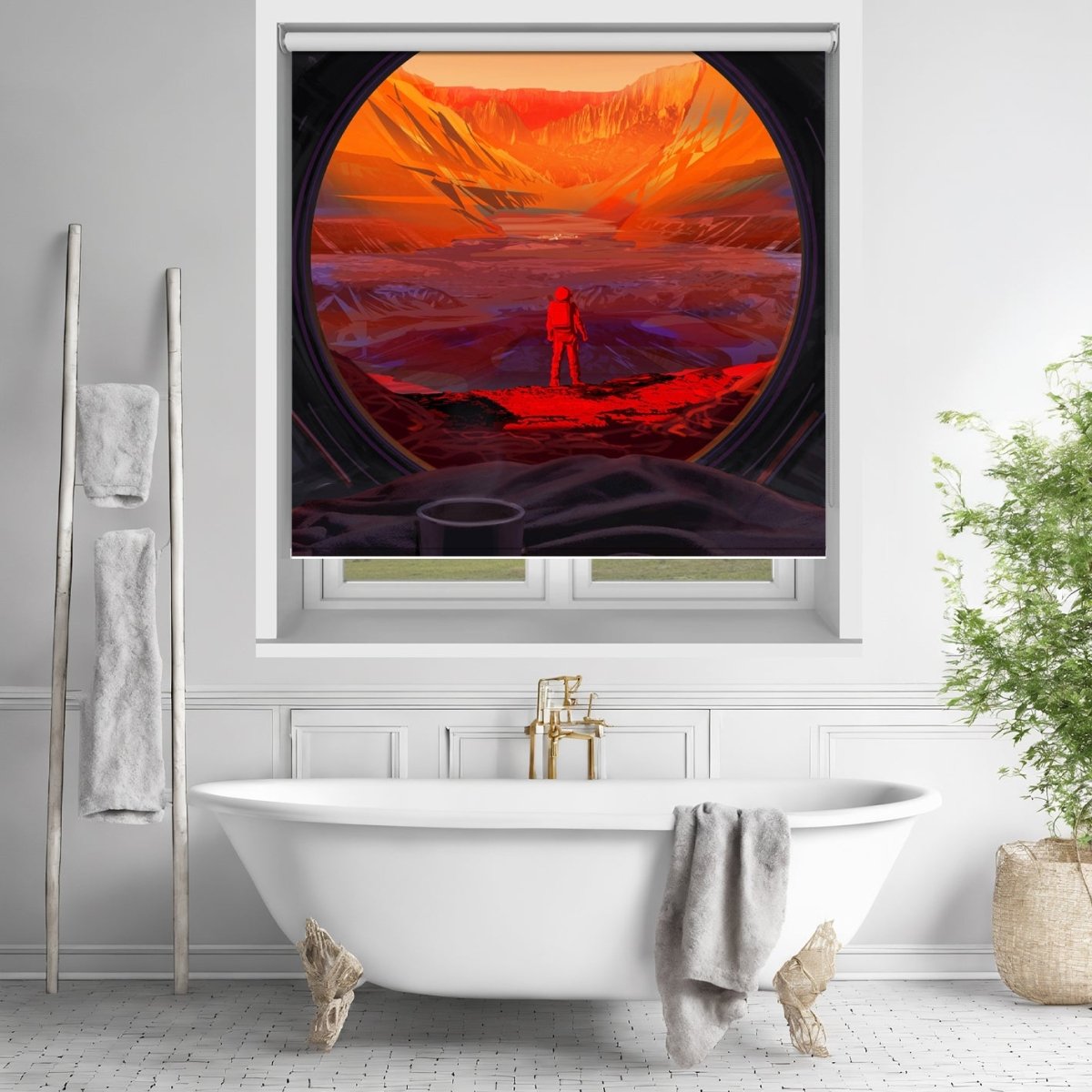 NASA Astronaut on Mars space scene Printed Picture Photo Roller Blind - RB1386) - Art Fever - Art Fever