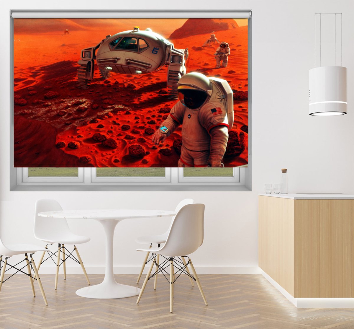 NASA illustration of humans on Mars space scene Printed Picture Photo Roller Blind - RB1385 - Art Fever - Art Fever
