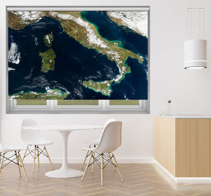 NASA photo of Italy from Space Printed Picture Photo Roller Blind - RB1389 - Art Fever - Art Fever