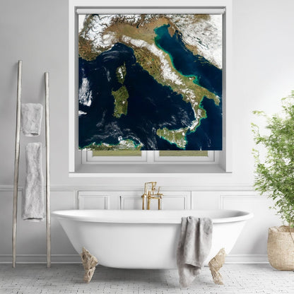 NASA photo of Italy from Space Printed Picture Photo Roller Blind - RB1389 - Art Fever - Art Fever