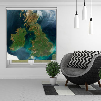 NASA photo of the UK from Space Printed Picture Photo Roller Blind - RB1390 - Art Fever - Art Fever