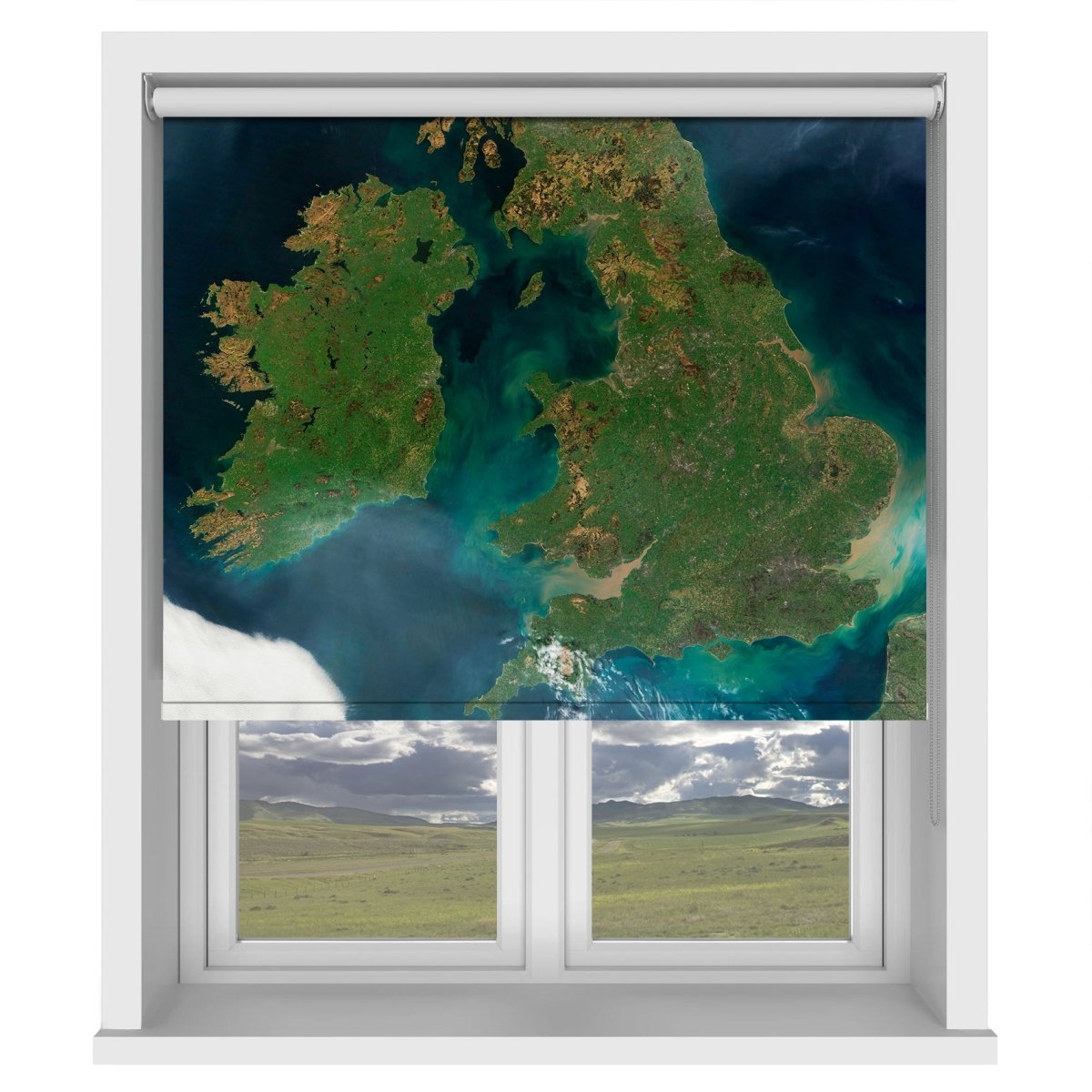 NASA photo of the UK from Space Printed Picture Photo Roller Blind - RB1390 - Art Fever - Art Fever
