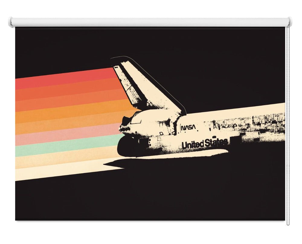 NASA Space Ship Rainbow Printed Picture Photo Roller Blind - 1X2489694 - Art Fever - Art Fever
