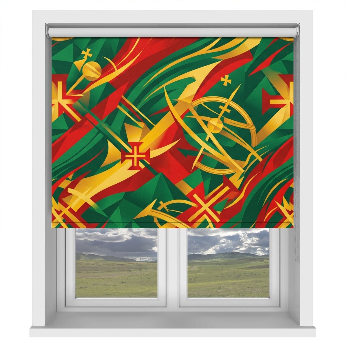 Navigators' Spirit Geometric Portugal Printed Roller Blind - RB1467 🇵🇹 - Art Fever - Art Fever