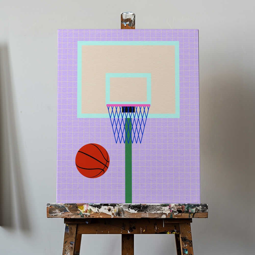 New York Basketball Canvas Print Wall Art 1X2884689 - ART FEVER - Art Fever