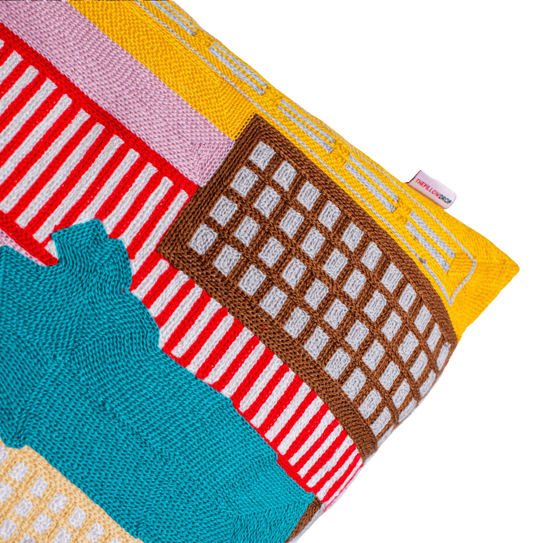 New York Icons Needlepoint Cushion - The Pillow Drop - Art Fever