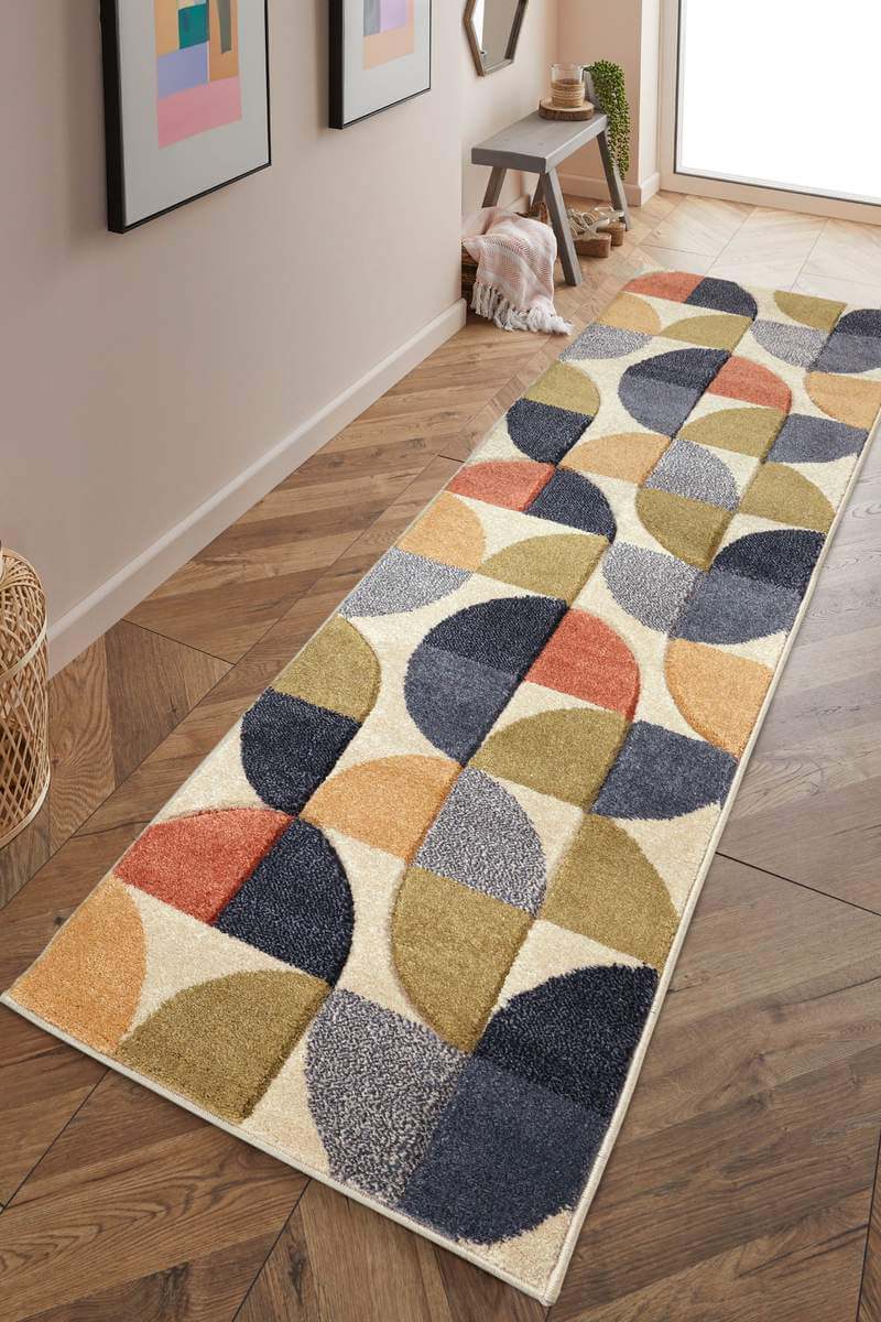 Newport Geometric Rug – Bold Multicolour Design - The Rugs - Art Fever