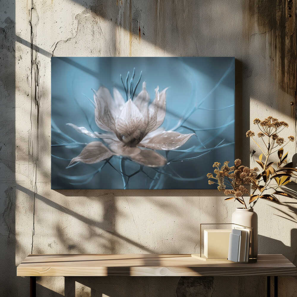 Nigella Floral Art Canvas Print Wall Art 1X631070 - ART FEVER - Art Fever