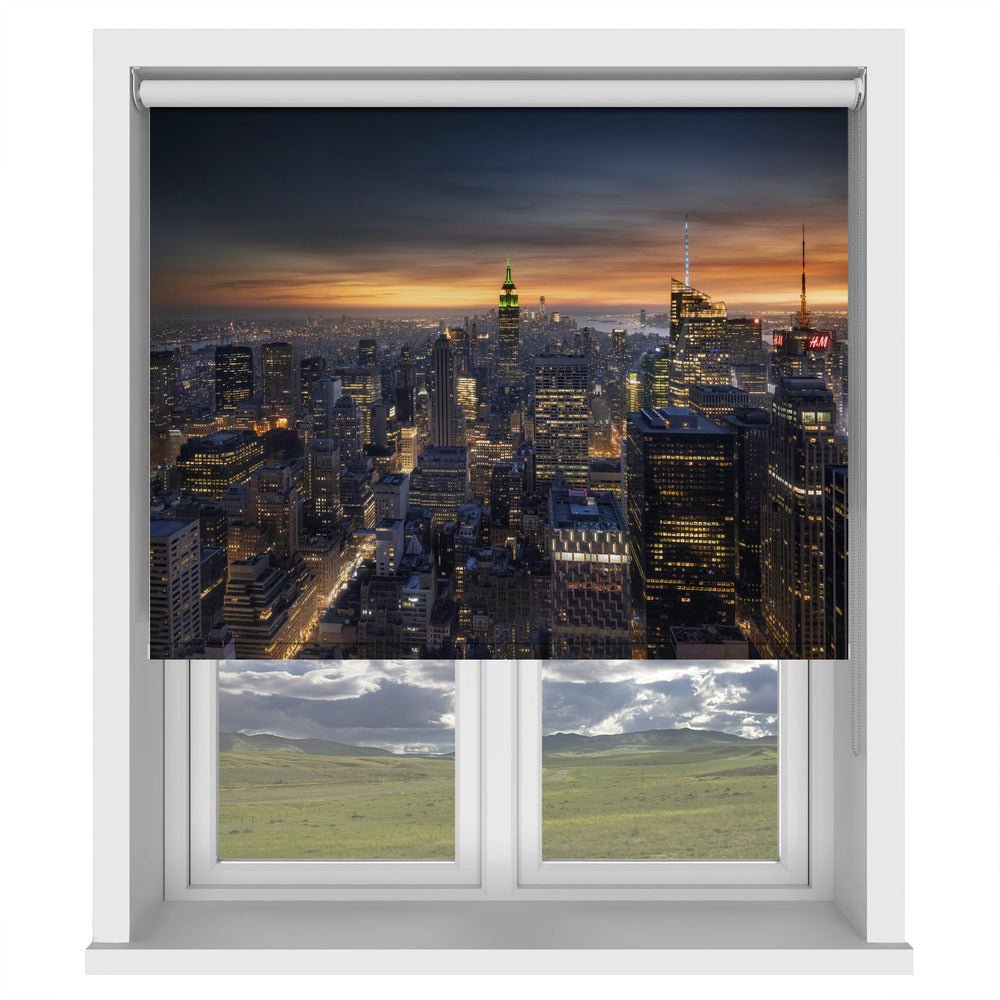 Night falls on the City of New York Printed Picture Photo Roller Blind - 1X2269794 - Pictufy - Art Fever