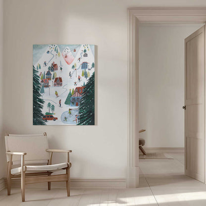 Nordic Skiing in the mountains Canvas Print Wall Art 1X2663593 - ART FEVER - Art Fever