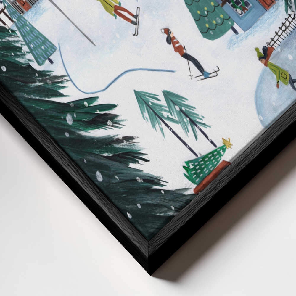 Nordic Skiing in the mountains Canvas Print Wall Art 1X2663593 - ART FEVER - Art Fever