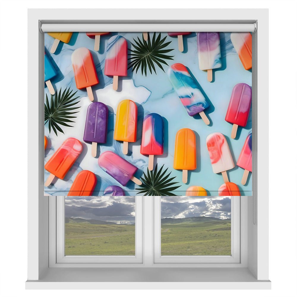 Nothing Is Impopsicle Watercolour Ice Lollies Kitchen Printed Picture Photo Roller Blind - 1X2788052 - Art Fever - Art Fever