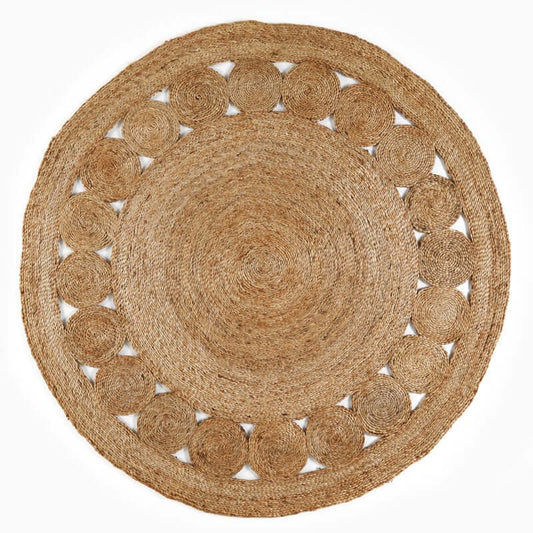 Nova Natural Circle Rug – Handwoven Round Jute Rug - The Rugs - Art Fever