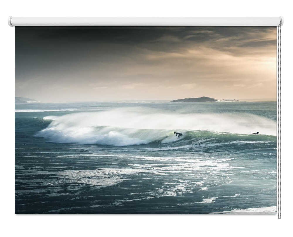 Ocean Surfer Wave Action Printed Roller Blind - 1X2971886 - Art Fever - Art Fever