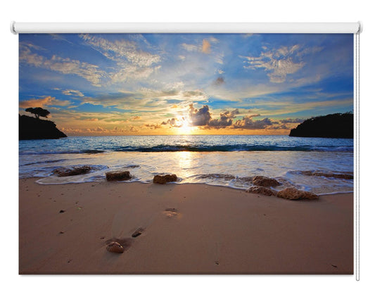 Ocean waves at sunset Seascape Printed Photo Roller Blind - Art Fever - Art Fever