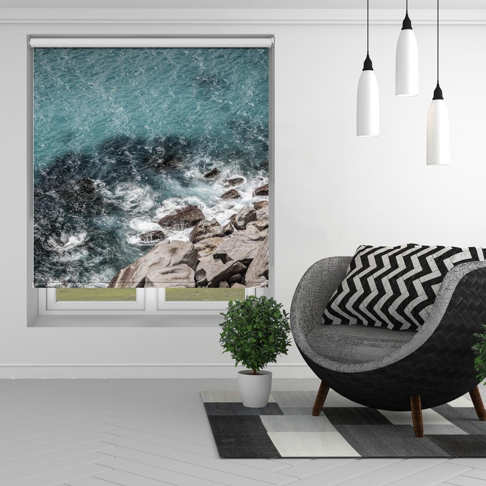 Oceans Edge Symphony Printed Picture Photo Roller Blind - 1X2518329 - Art Fever - Art Fever