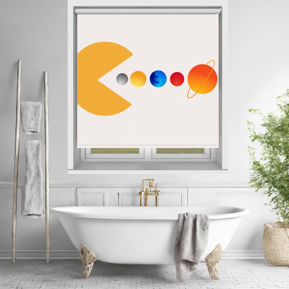 Pac Man Space Edition Printed Picture Photo Roller Blind - 1X2512527 - Art Fever - Art Fever