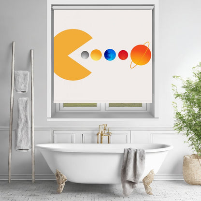 Pac Man Space Edition Printed Picture Photo Roller Blind - 1X2512527 - Art Fever - Art Fever