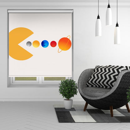 Pac Man Space Edition Printed Picture Photo Roller Blind - 1X2512527 - Art Fever - Art Fever