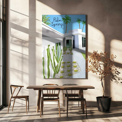Palm Springs Modern Architecture by Artist Carla Daly Canvas Print Wall Art 1X2896658 - ART FEVER - Art Fever