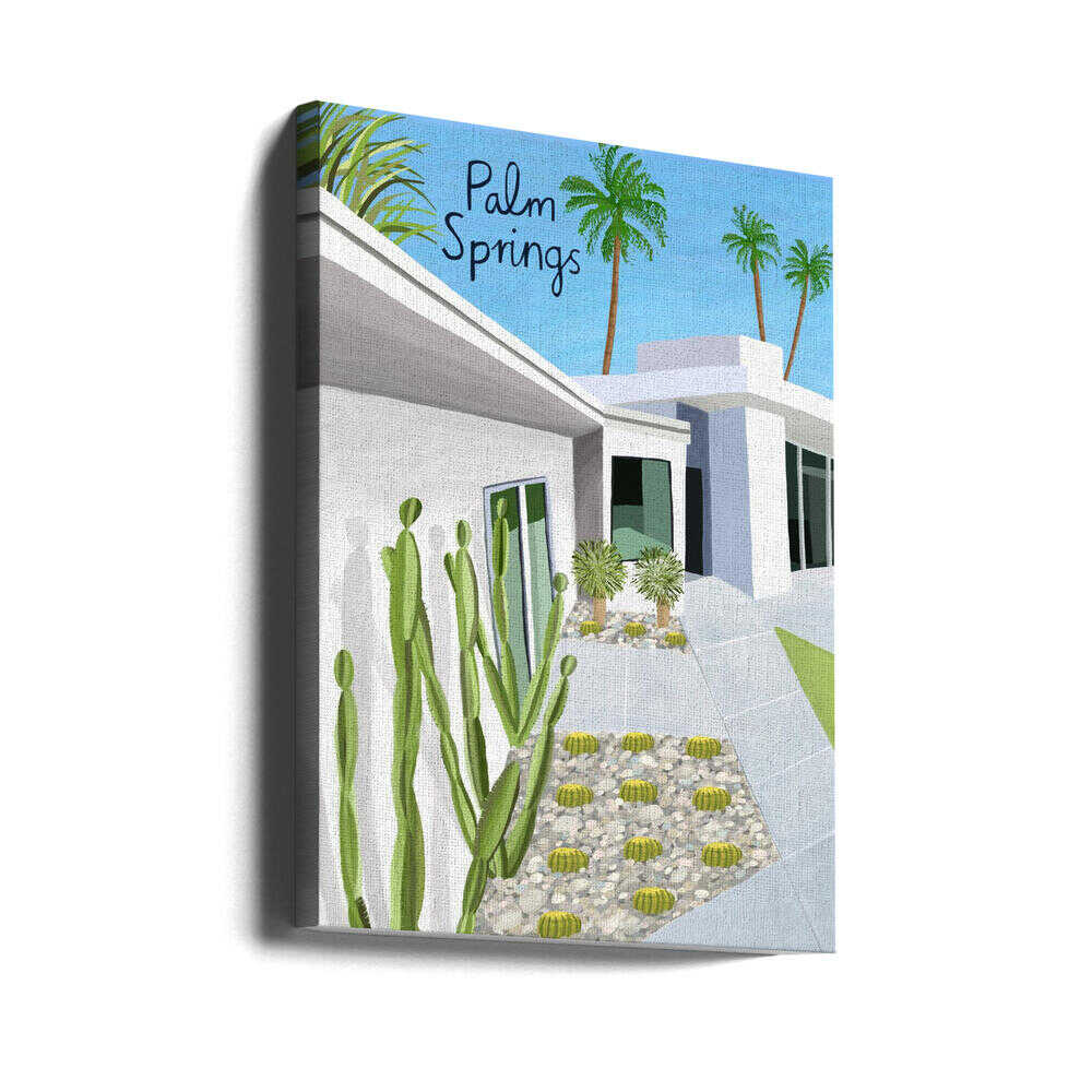 Palm Springs Modern Architecture by Artist Carla Daly Canvas Print Wall Art 1X2896658 - ART FEVER - Art Fever