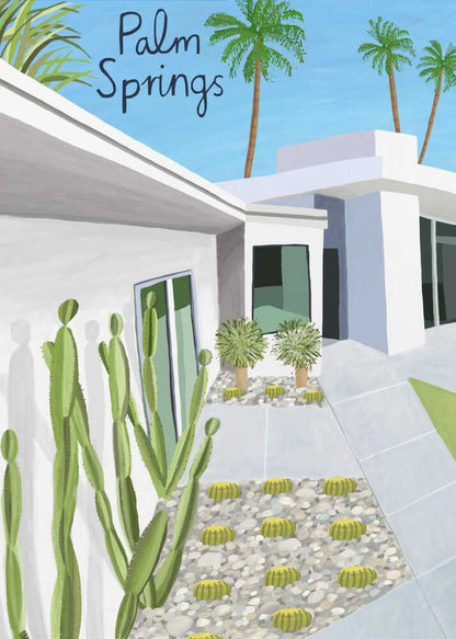 Palm Springs Modern Architecture by Artist Carla Daly Canvas Print Wall Art 1X2896658 - ART FEVER - Art Fever