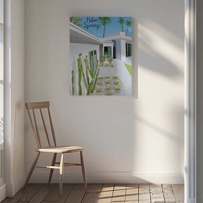 Palm Springs Modern Architecture by Artist Carla Daly Canvas Print Wall Art 1X2896658 - ART FEVER - Art Fever