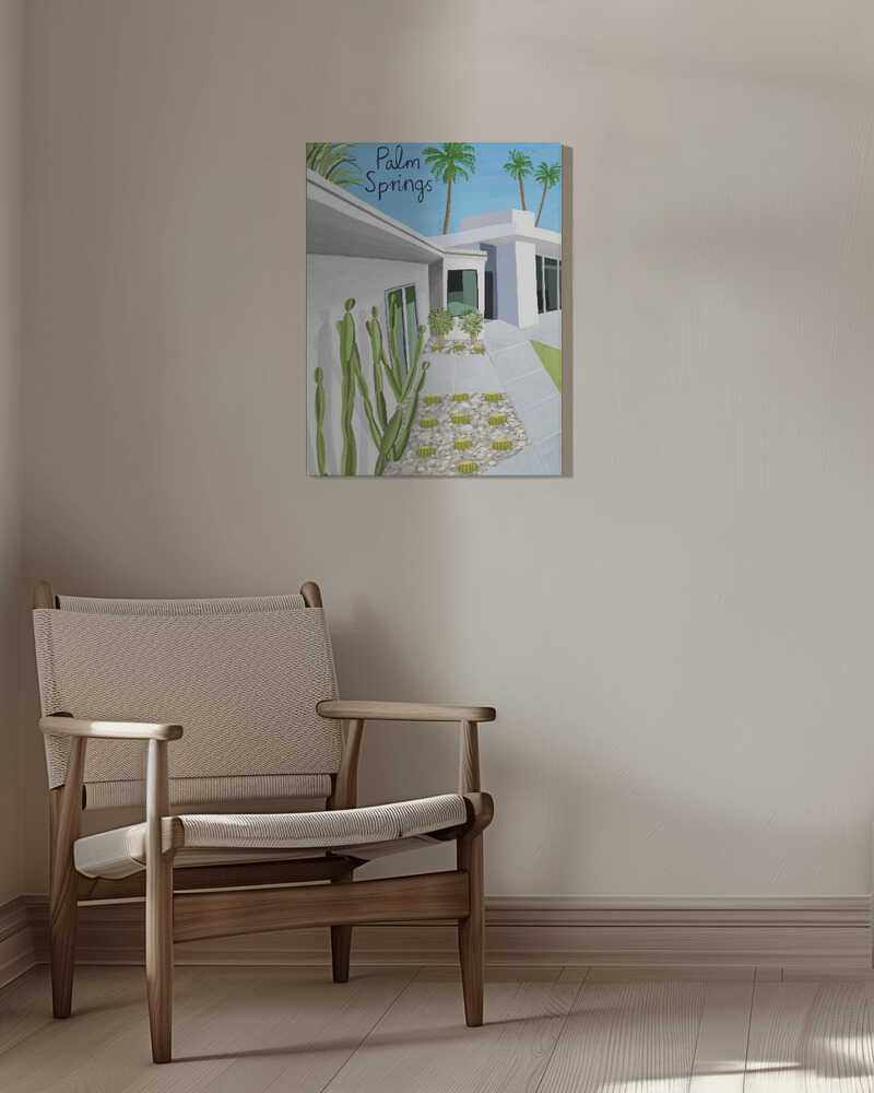 Palm Springs Modern Architecture by Artist Carla Daly Canvas Print Wall Art 1X2896658 - ART FEVER - Art Fever