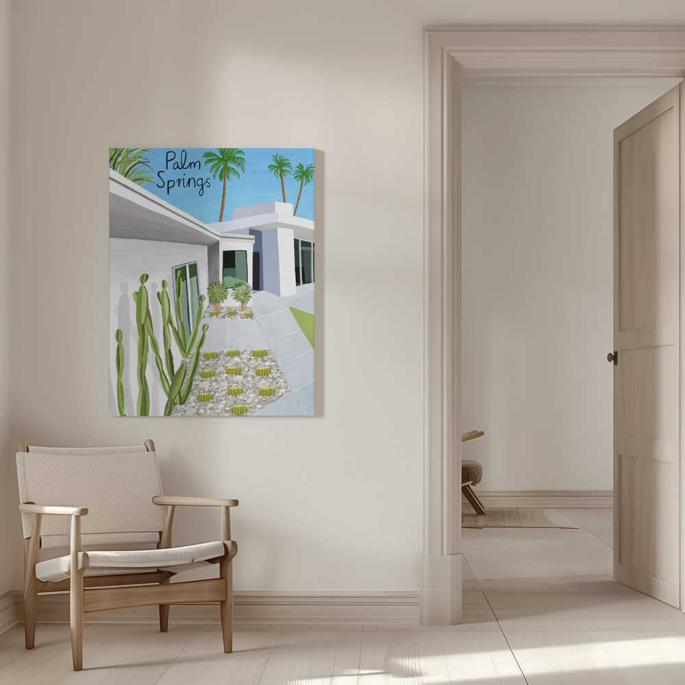 Palm Springs Modern Architecture by Artist Carla Daly Canvas Print Wall Art 1X2896658 - ART FEVER - Art Fever