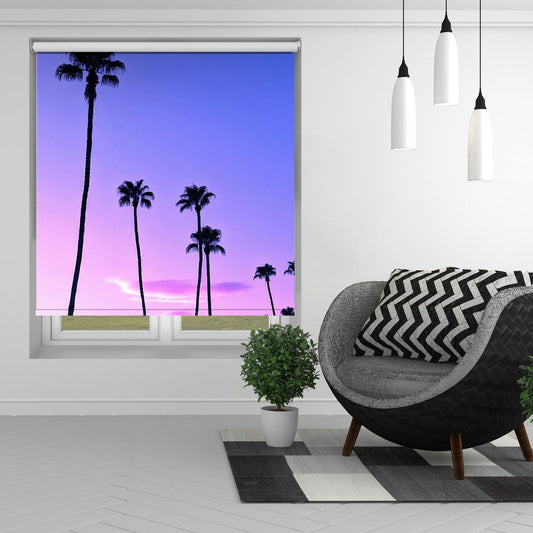 Palm Tree Sunset Printed Picture Photo Roller Blind - 1X2721769 - Art Fever - Art Fever