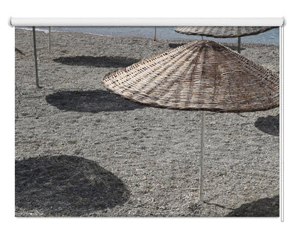 Parasols on the Beach Printed Picture Photo Roller Blind - 1X2518949 - Art Fever - Art Fever