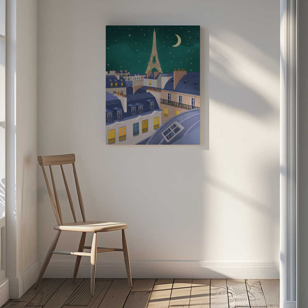 Paris at Night Canvas Print Wall Art 1X2914255 - ART FEVER - Art Fever