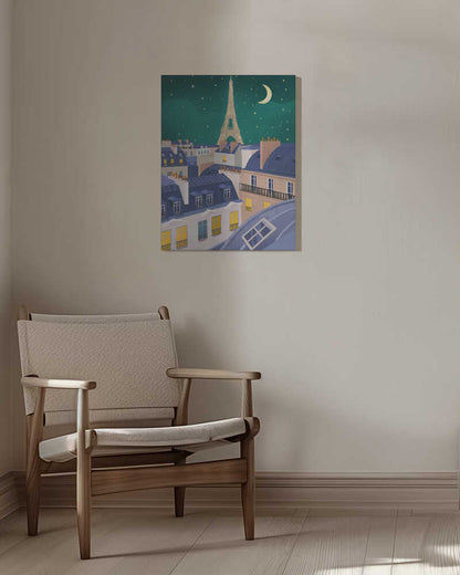 Paris at Night Canvas Print Wall Art 1X2914255 - ART FEVER - Art Fever