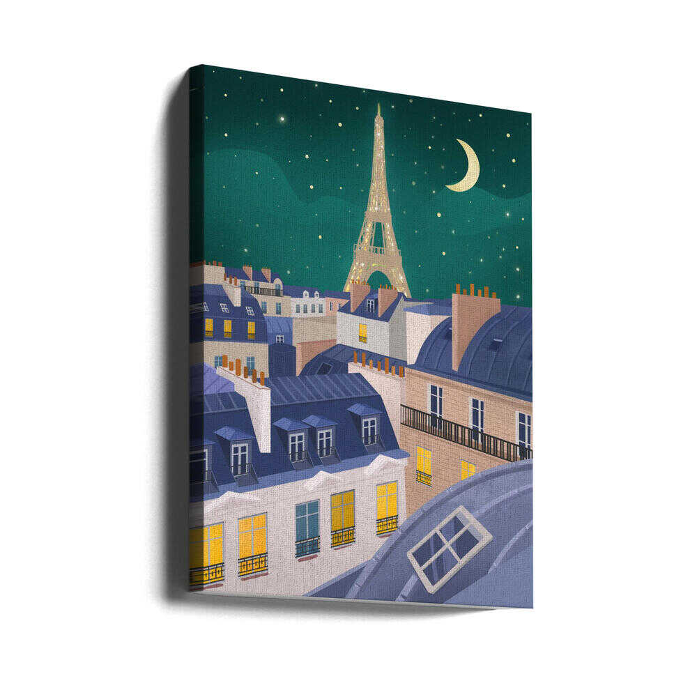 Paris at Night Canvas Print Wall Art 1X2914255 - ART FEVER - Art Fever