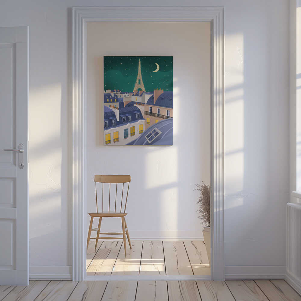 Paris at Night Canvas Print Wall Art 1X2914255 - ART FEVER - Art Fever