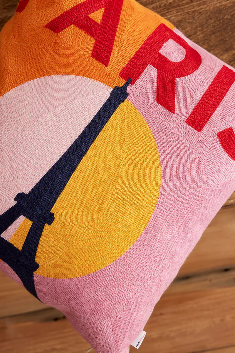 Paris Eiffel Tower Needlepoint Cushion - The Pillow Drop - Art Fever