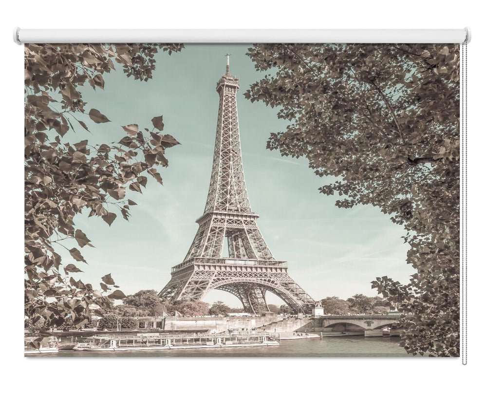 PARIS Eiffel Tower & River Seine | urban vintage style Printed Picture Photo Roller Blind - 1X2727789 - Pictufy - Art Fever